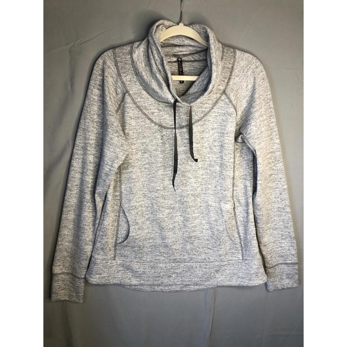 Kuhl Lea Women's Pullover Size Large Gray Funnel Cowl Neck 4186 Thumbholes